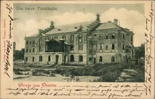 Ak Olomouc Olmütz Stadt, Neue Turnhalle