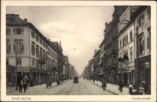 Ak Karlsruhe in Baden Württemberg, Kaiserstraße