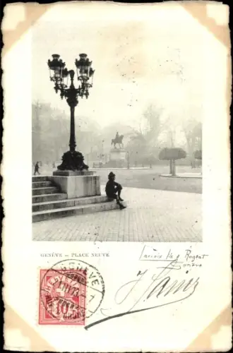 Ak Genève Genf Schweiz, Place Neuve