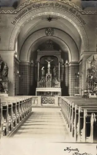Foto Ak Chomutov Komotau Region Aussig, Inneres der Kapelle