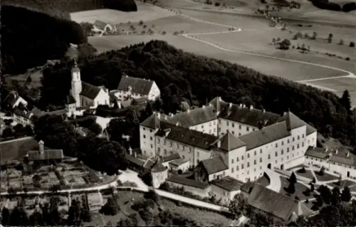 Ak Leutkirch im Allgäu Württemberg, Schloss Zeil, Luftaufnahme