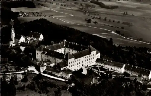 Ak Leutkirch im Allgäu Württemberg, Schloss Zeil, Fliegeraufnahme