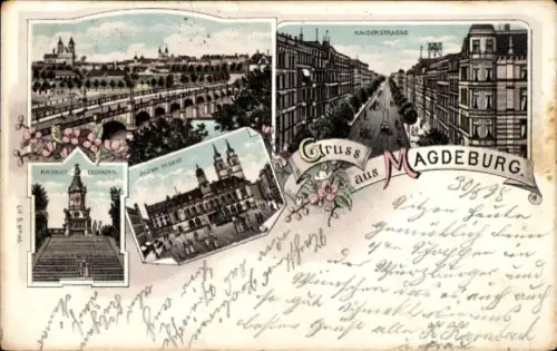 Ak Magdeburg in Sachsen Anhalt, schöne Detailansicht
