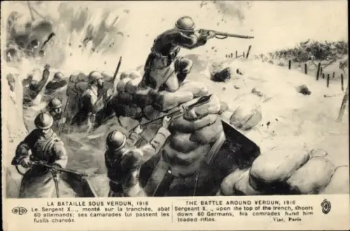 CPA Verdun Meuse, Bataille sous Verdun 1916