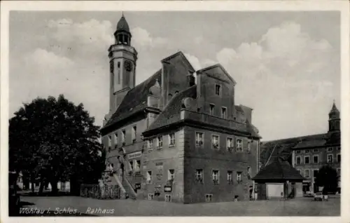 Ak Wołów Wohlau Schlesien, Rathaus