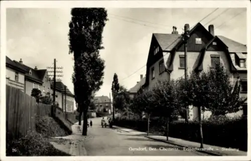 Ak Gersdorf (Bezirk Chemnitz) in Sachsen, Gersdorf, Bez. Chemnitz, Erlbacherstraße, Siedlung