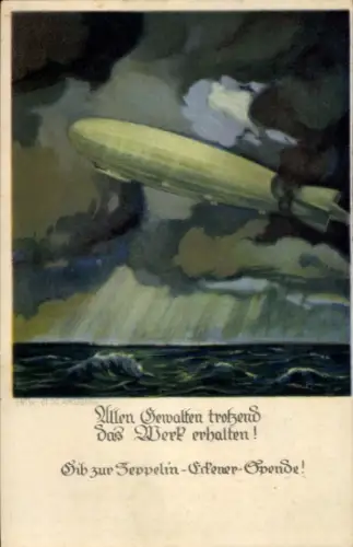 Künstler Ak Amtsberg, Otto, Zeppelin-Eckener-Spende