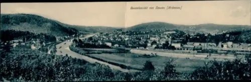 Klapp Ak Nouzon Nouzonville Ardennes, Gesamtansicht, Panorama