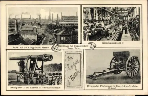 Ak Essen im Ruhrgebiet, Krupp'sche Werke, Kanonenwerkstatt II