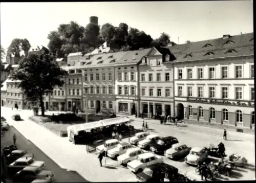 Ak Bad Lobenstein in Thüringen, Markt, Parkplatz, Autos