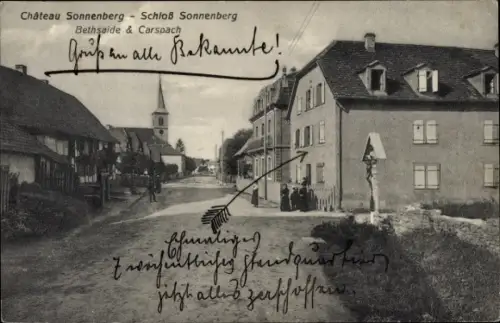 Ak Carspach Karspach Elsass Haut Rhin, Schloss Sonnenberg