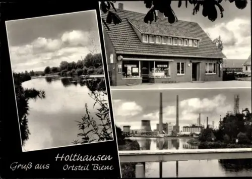 Ak Biene Holthausen Lingen im Emsland, Industrieanlagen, Geschäftshaus