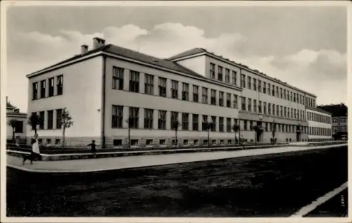 Ak Česká Lípa Böhmisch Leipa Region Reichenberg, Finanzschule