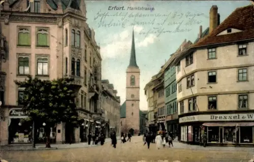 Ak Erfurt in Thüringen, Marktstraße