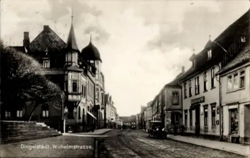 Ak Dingelstädt im Eichsfeld Thüringen, Wilhelmstraße, Geschäfte