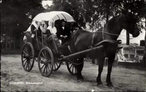 Ak Zuidlaren Drenthe Niederlande, Kutsche