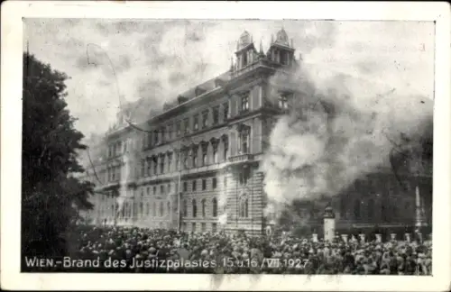 Foto Ak Wien 1 Innere Stadt, Brand des Justizpalastes 1927