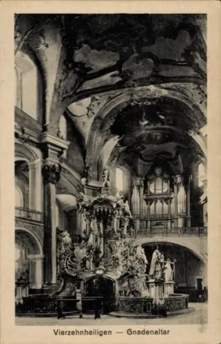 Ak Vierzehnheiligen Bad Staffelstein am Main Oberfranken, Gnadenaltar