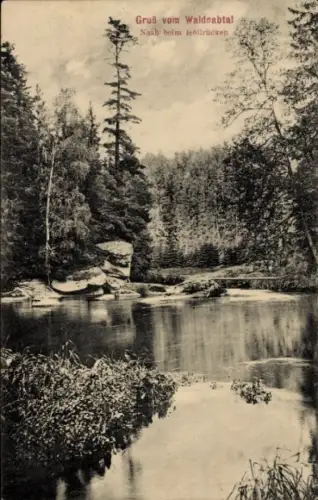 Ak Falkenberg an der Waldnaab Oberpfalz, Gruß vom Waldnabtal, Naab beim Böllrücken