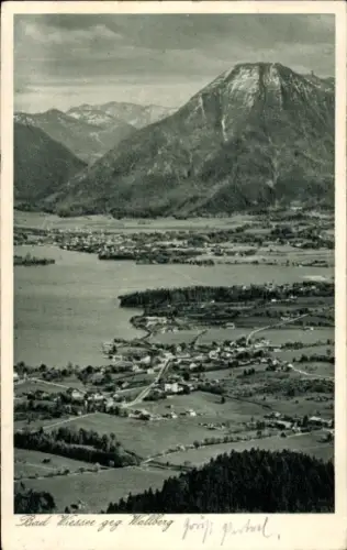 Ak Bad Wiessee in Oberbayern, Panorama gegen Wallberg