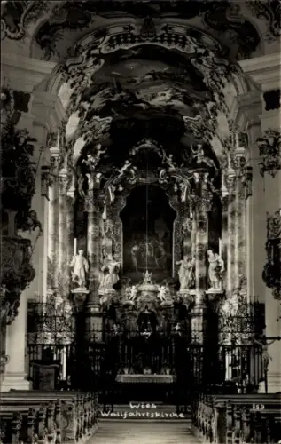 Ak Wies Steingaden in Oberbayern, Wieskirche, Wallfahrtskirche Wies