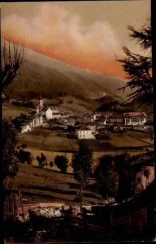 Ak Gossensass Brenner Brennero Südtirol, Ortsansicht gegen Süden, Abendstimmung