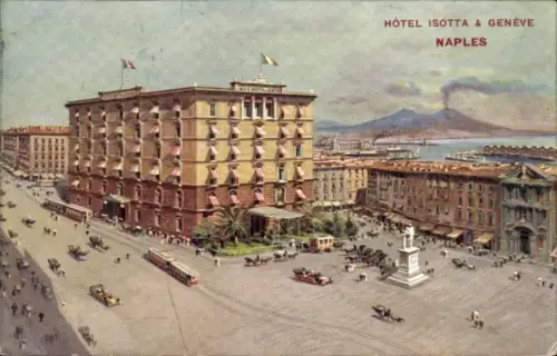 Künstler Ak Naples Campania, Hôtel Isotta & Genève
