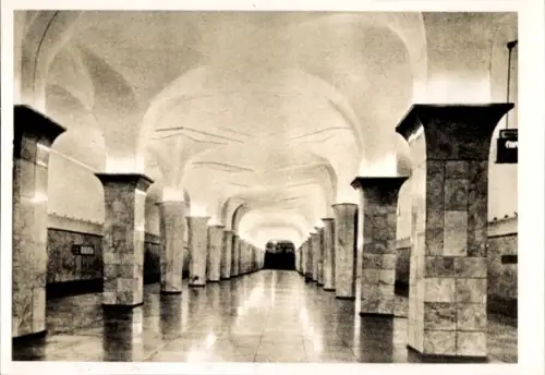 Ak Moskau Russland, U-Bahn Haltenstelle Kropotkinskaja