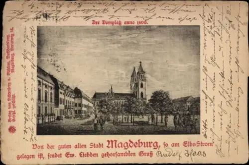 Ak Magdeburg an der Elbe, Domplatz, Jahr 1800