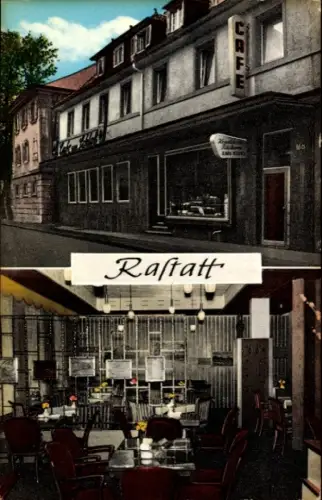 Ak Rastatt im Schwarzwald, Cafe am Schloss