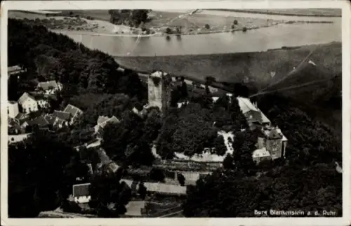 Ak Blankenstein an der Ruhr Hattingen, Burg Blankenstein mit Umgebung
