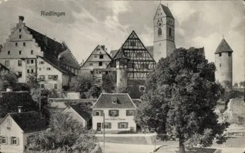 Ak Riedlingen an der Donau Württemberg, Teilansicht, Türme