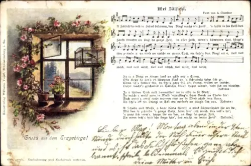 Lied Ak Mei Zässichl, Erzgebirgische Mundart