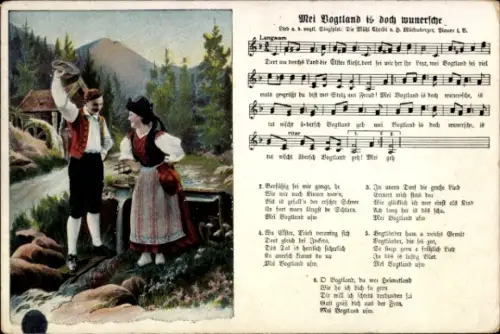 Lied Ak Mei Vogtland is doch wunersche, Hilmar Mückenberger, Trachten