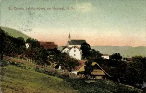 Ak St Corona am Wechsel in Niederösterreich, Teilansicht