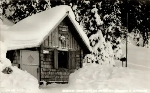 Ak Sankt Lambrecht Murau Steiermark, Diensthütte des Bergrettungsdienstes