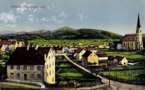 Ak Zeltweg Steiermark, Gesamtansicht, Obersteier