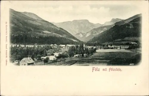 Ak Fölz Steiermark, Gesamtansicht, Fölzstein