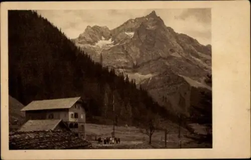 Ak Österreich, In der Eng: Eiskarl- und Spitzkarlspitzen und Enggasthof
