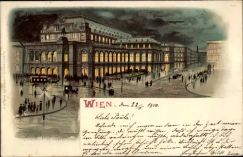 Litho Wien, K. u. K. Hofoper