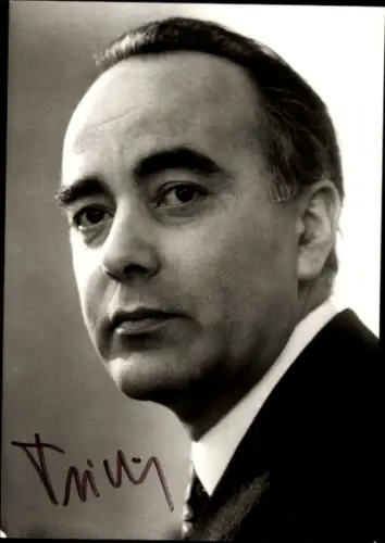 Ak Politiker Hans Friderichs, Portrait, Autogramm