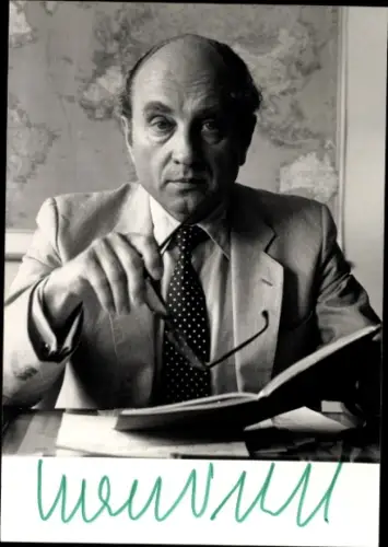 Ak FDP Politiker Otto Graf Lambsdorff, MdB, Portrait, Autogramm