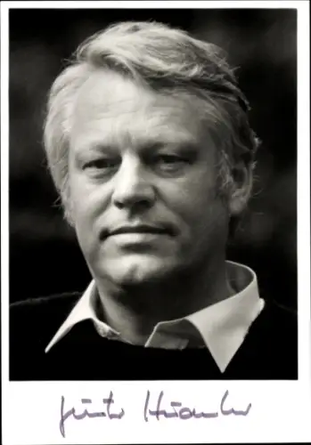 Ak Politiker Gunter Huonker, Portrait, Staatsminister beim Bundeskanzler, Autogramm