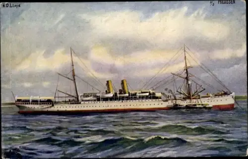 Ak Dampfer Preußen, Norddeutscher Lloyd Bremen NDL