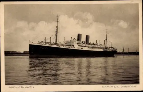 Ak Dampfer Dresden, Norddeutscher Lloyd Bremen