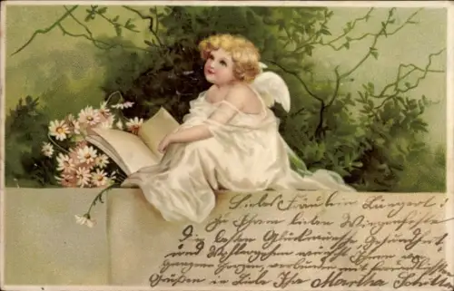 Glitzer Litho Engel, So lieblich zart und rein, so bist nur du allein