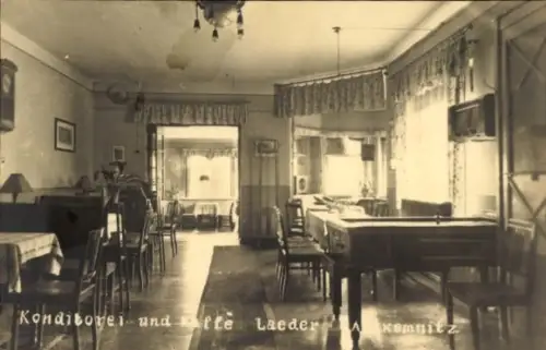 Foto Ak Stara Kamienica Altkemnitz Riesengebirge Schlesien, Konditorei und Café Laeder