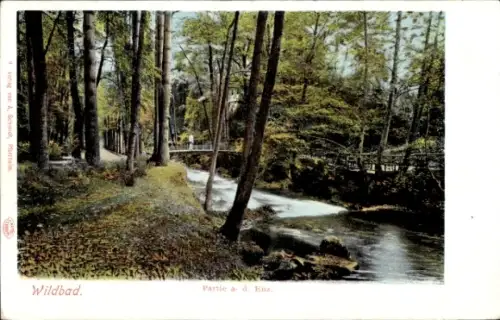 Ak Bad Wildbad im Schwarzwald,  an der Enz, A. Schmidt Pforzheim
