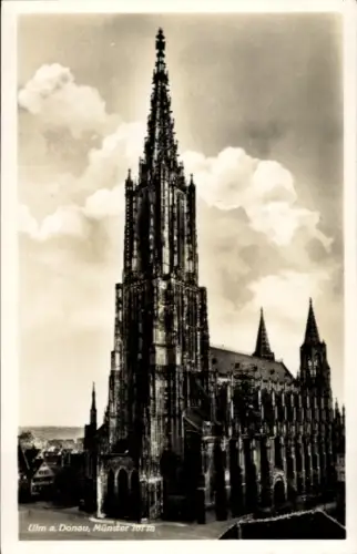 Ak Ulm an der Donau, Ulm an der Donau, Ulmer Münster, höchster Kirchturm 161 m