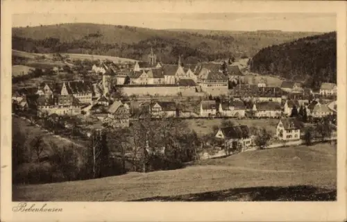Ak Bebenhausen Tübingen am Neckar Baden Württemberg, Totalansicht vom Ort, Kloster, Schloss